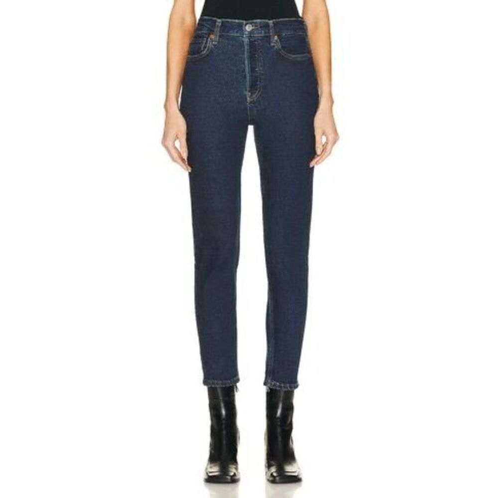 RE/DONE 90’s‎ High Rise Ankle Crop Jeans in Dark Rinse Size 29